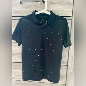 Nike, Dri-Fit, Boy's Size L printed back golf polo shirt